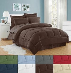 8 Piece Bed In A Bag Hotel Dobby m Set