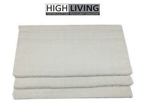 Bath Mat Bathroom Rug 100% Cotton Soft Toilet Washable White 1000 gsm Luxury Mat