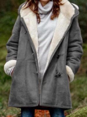 Casual Hooded Cotton Blend Thick Coats